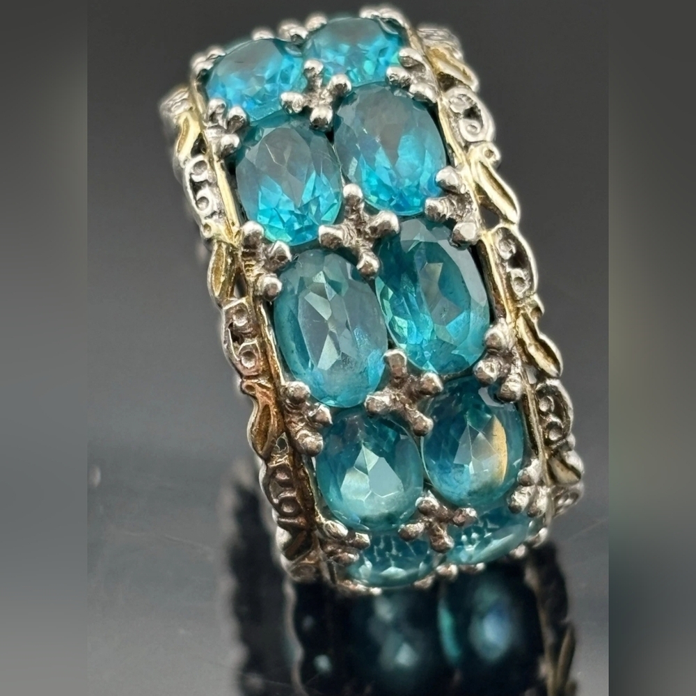 NWOT Retired Estate Gems En Vogue Michael Valitutti Genuine Paraiba Apatite Ring - Picture 2 of 6